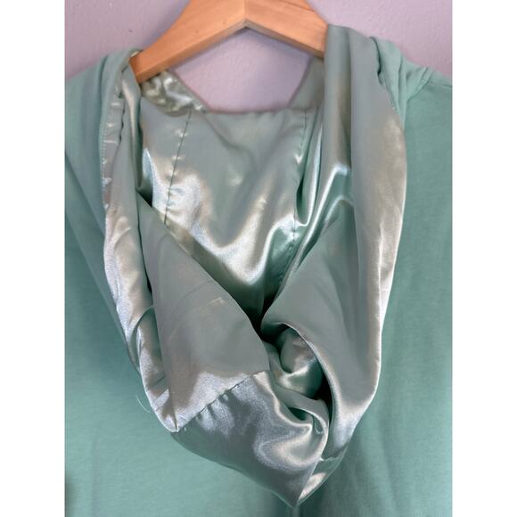 Kin Apparel Satin Lined Thick Hoodie Unisex XL Mint Green Pullover Warm Cozy - Picture 4 of 7